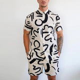 Men Shirt Summer Shorts Shirt Men's Casual