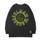 Men Long Sleeve Shirt Crew Neck Pullover Sweatshirt Men's and Women's Printed T-shirt Loose Long Sleeve Top