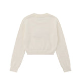 Women Sweater Short Sweater Casual Girl round Neck Long Sleeve Spring and Autumn