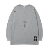 Men's Long Sleeve Shirt Long Sleeve T-shirt Men's Autumn Letter Print Loose round Neck