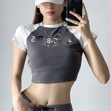 Women T-Shirt Short Sleeve Women's Raglan Sleeve T-shirt Top