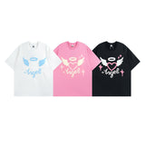 Men T Shirt Sweet Cool Love Puff Print Couple Short Sleeve T-shirt Men and Women
