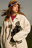 Unisex Jacket Fall Twill Contrast Color Outerwear Women's Clothing