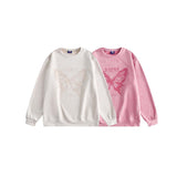 Unisex Jacket Autumn Butterfly Burning round Neck Sweaters Women's Clothing