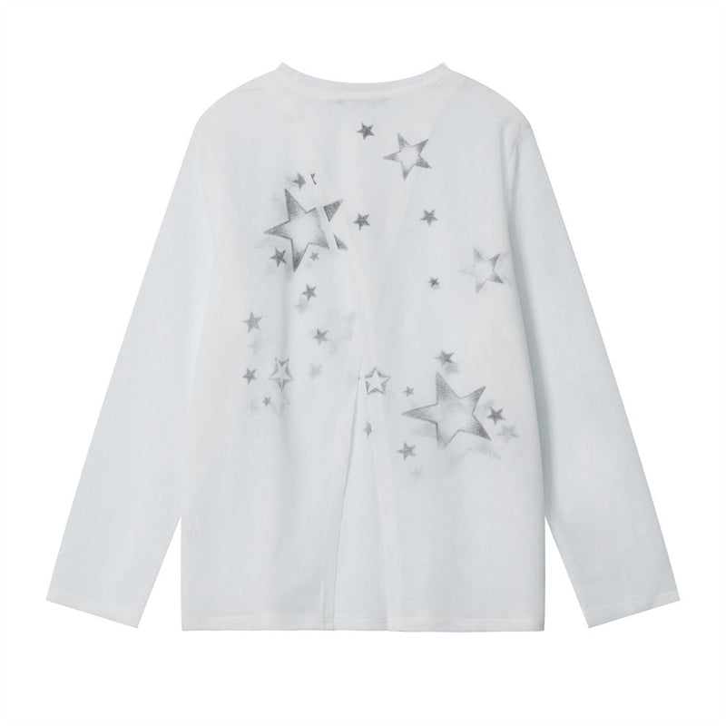 Women Long Sleeve T-Shirt Printed Long Sleeve T-shirt Loose and Lazy Style Top