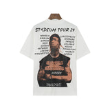 Travis Scott T-Shirt Travis Scott 24ssTOUR EUROPE Crew Neck Short Sleeve