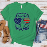 Women's Independence Day T Shirt round Neck Short Sleeve T-shirt Women's Top