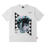 Men T Shirt Retro Fashion Brand Short Sleeve T-shirt Men and Women Loose Pure Cotton Couple