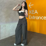 Women Pants Trousers Fashion Retro Street Overalls Loose