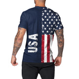 National Flag Day T Shirts Carnival Costume Men Sua Flag Printed T-shirt round Neck Short Sleeve