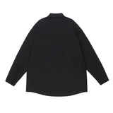 Men Long Sleeve T Shirt Men's Spring and Autumn Loose Lapels Shirt Loose Thin Coat