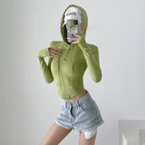 Women T-Shirt Autumn Long-Sleeved Hooded T-shirt