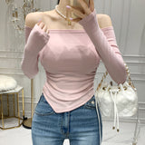 Women Long Sleeve Shirt Tight Bottoming Shirt