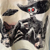 Mixed Emotion T-Shirt Alien~ Paleo Print Summer~~ Short Sleeve