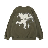 Men Hoodie Cupid Printed Sweater Men's Spring and Autumn Long Sleeve