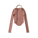 Women T-Shirt round Neck Streamer Long Sleeve T-shirt Women's Autumn Top
