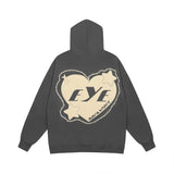 Men Hoodie Vintage Long Sleeve Loose Hooded Pullover Top Spring and Autumn