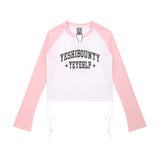 Women Long Sleeve T-Shirt Long Sleeve T-shirt Women's Autumn Raglan Sleeve Color Matching