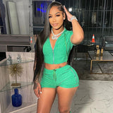 Women Co-Ord Set Women's Clothing Summer Short Sleeve Shorts Leisure Sports Suit