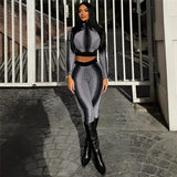 Women Co-Ord Set Fall Winter Fashion Printed Slim T-shirt Casual Pants