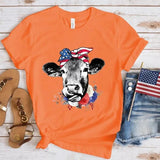 Women's Independence Day T Shirt round Neck Short Sleeve T-shirt Women's Top