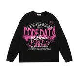 Men Long Sleeve Shirt Cartoon Long Sleeve Bottoming T-shirt Men and Women Vibe Idle Style Loose