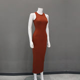 Women Desses round Neck Sleeveless Dress