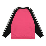 Men Hoodie Spring and Autumn Loose Sports round Neck Sweater Raglan Sleeve Pullover Top