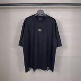Men T-shirts LOGO worn and damaged old short-sleeved T-shirts