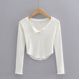 Women T-Shirt Bottoming Shirt Yoga Workout Long Sleeve T-shirt