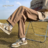 Men Sweatpants Men's Summer Retro Trendy Straight Casual