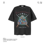 American vintage street T-shirt pure cotton retro men's and women's summer loose