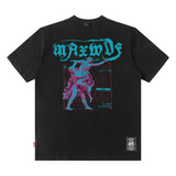 Men T Shirt Gothic Printed round Neck T-shirt Men and Women High Street Couple