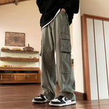 Men Sweatpants Overalls Men's Autumn Winter Japanese Loose Straight Casual Pants