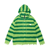 Women Sweater Hooded Knit Cardigan Women's Loose Casual Sun-Proof Coat