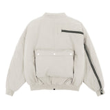 Men Cotton Padded Jacket Men's Casual Multi-Zip Coat Cotton Coat Loose Jacket