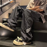 Men Sweatpants Function Tactical Pants Men's Summer Wide Leg Leisure Pu Shuai Loose