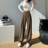 Palazzo Pants Wide-Leg Pants for Women Loose Drooping Mopping Casual Pants for Women Winter