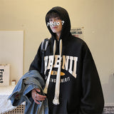 Men Hoodie Hooded Sweater Men's Hong Kong Style Coat Autumn and Winter