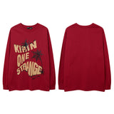 Men Long Sleeve Shirt Printed Couple Long Sleeve Vibe Idle Style Bottoming T-shirt Men
