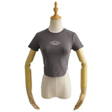 Women T-Shirt Summer Top Bottom round Neck Short Sleeve T-shirt