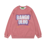Men Hoodie Letter Print Sweatshirt Boys round Neck Pullover Long Sleeve Loose Top