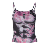 Women Halter Tops Summer Fashion Slim Print Sling Top