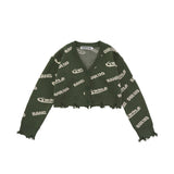 Women Sweater Knitted Cardigan Women's Spring and Autumn Distressed Frayed Sweater
