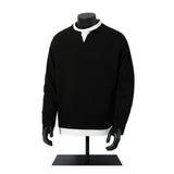 Unisex long-sleeved shirt autumcasualfake two-piece
