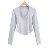 Women T-Shirt Autumn Fashion Slim Fit Long Sleeve