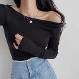 Women's Long Sleeve Shirt Autumn round Neck Top