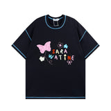 Men T Shirt Funny Cartoon Printed Short-Sleeved T-shirt Men and Women Hip Hop Loose All-Matching