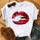 Print Women T Shirt Casual Short Sleeve