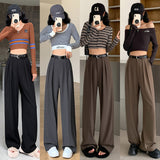 Palazzo Pants Autumn Suit Pants Wide Leg Pants Straight Casual